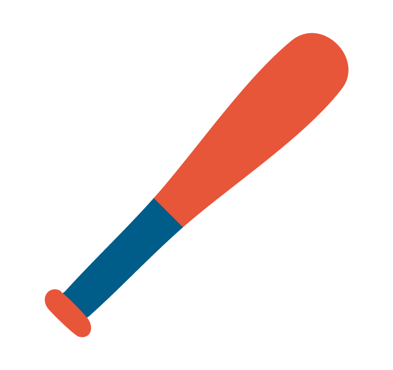 Bate de béisbol decorativo